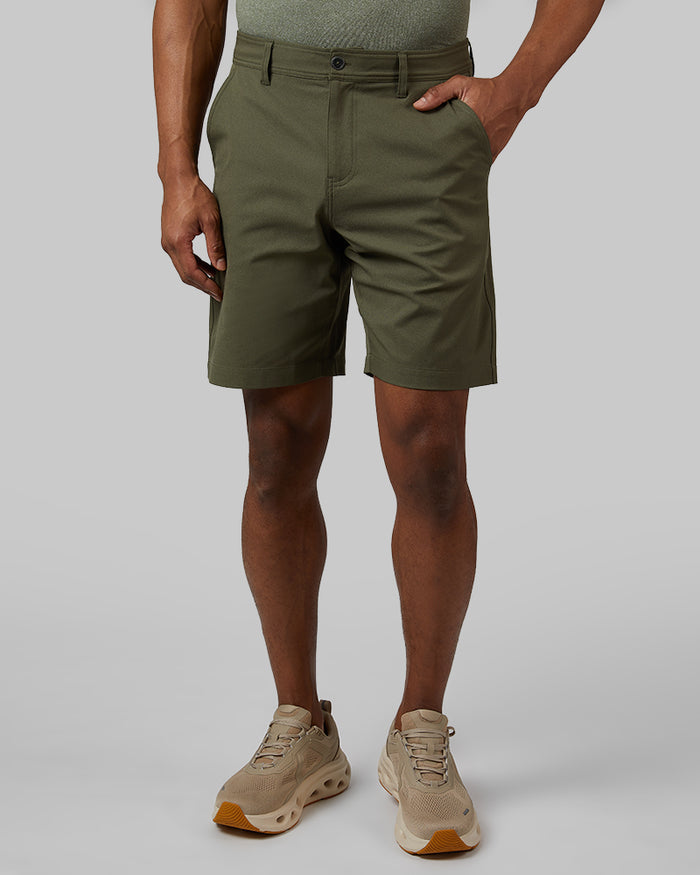 32 Degrees Grape Leaf _ Men's 9-Inch Golf short {model: Isaiah is 6'1", wearing size 30}{bottom}{right} {bottom}{right}