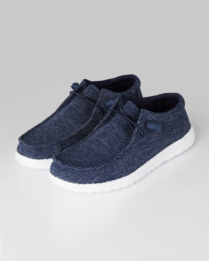 32 Degrees Navy Heather _ Men's Canvas slip-On shoes {bottom}{right}