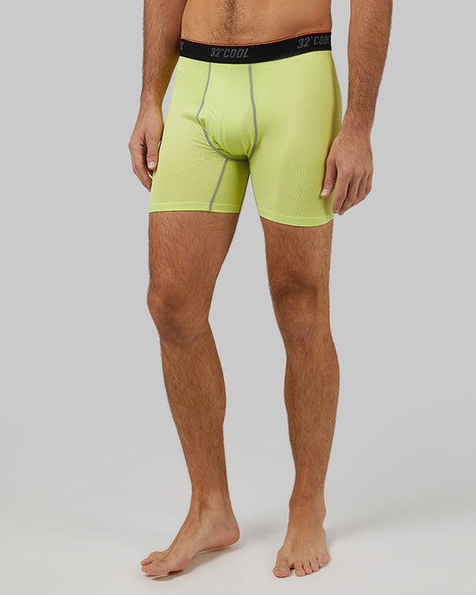 32 Degrees Citrus Blast _ Men's Cool Active Boxer Brief {model: Fran is 6'2", wearing size M}{bottom}{right} {bottom}{right}