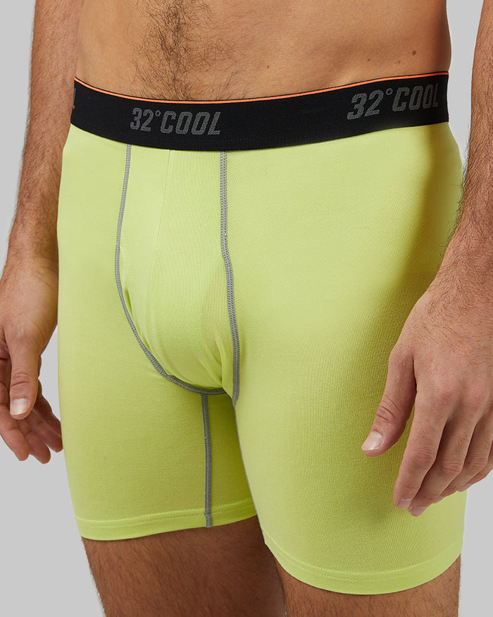 32 Degrees Citrus Blast _ Men's Cool Active Boxer Brief {model: Fran is 6'2", wearing size M}{bottom}{right} {bottom}{right}