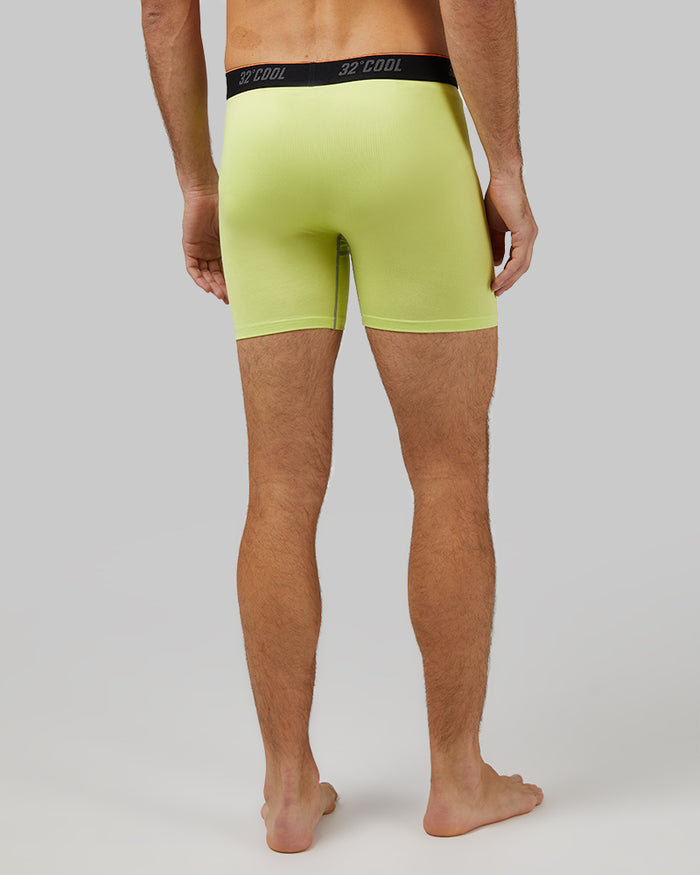 32 Degrees Citrus Blast _ Men's Cool Active Boxer Brief {model: Fran is 6'2", wearing size M}{bottom}{right} {bottom}{right}