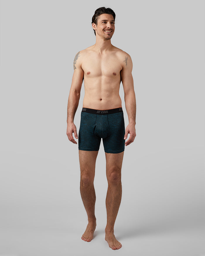 32 Degrees Stargazer Combo _ Men's Cool Active Printed Boxer Brief {model: Chris is 6'2", wearing size M}{bottom}{right} {bottom}{right}