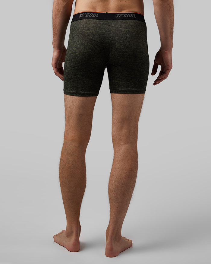 32 Degrees Oregano Combo _ Men's Cool Active Printed Boxer Brief {model: Chris is 6'2", wearing size M}{bottom}{right} {bottom}{right}