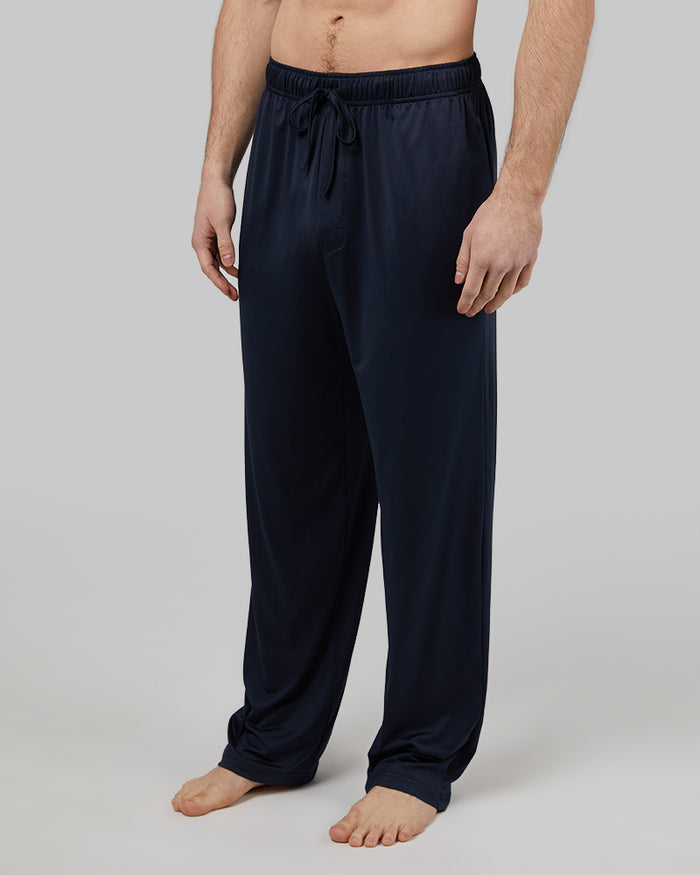 32 Degrees Navy _ Mens Cool Sleep Pant {model: Lane is 6', wearing size M}{bottom}{right} {bottom}{right}