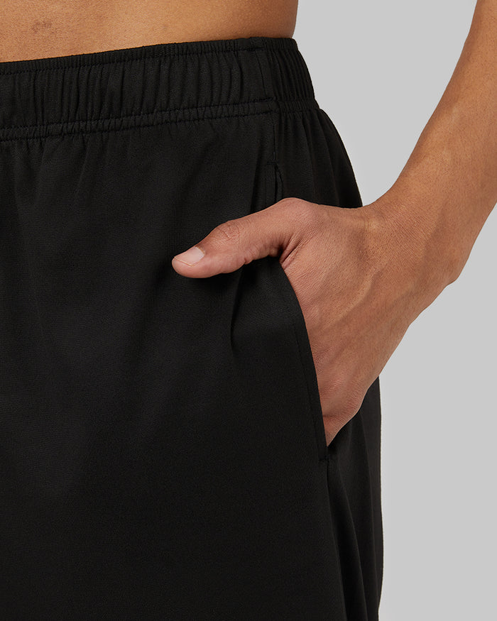 32 Degrees Black _ Mens Cool Sleep Short {model: Isaiah is 6'2", wearing size M}{bottom}{right} {bottom}{right}
