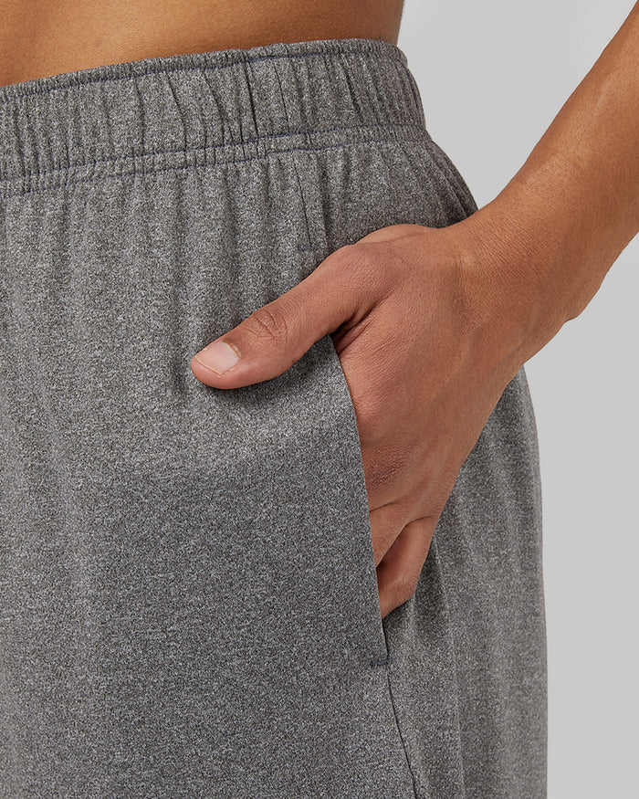 32 Degrees Heather Grey _ Mens Cool Sleep Short {model: Isaiah is 6'2", wearing size M}{bottom}{right} {bottom}{right}