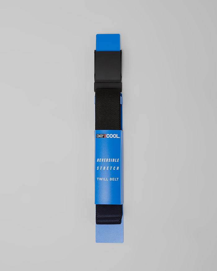 32 Degrees Navy/Black _ Men's Reversible stretch Belt {bottom}{right}
