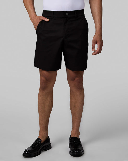 32 Degrees Black _ Men's Twill Tech 7" Short {model: Weston is 6"and wearing size M}{bottom}{right} {bottom}{right}