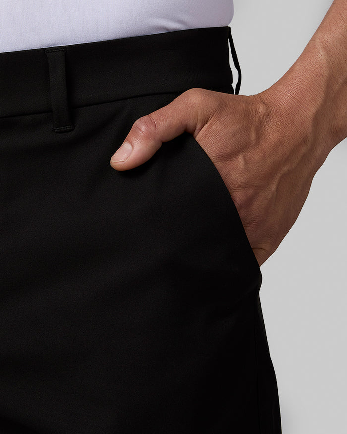 32 Degrees Black _ Men's Twill Tech 7" Short {model: Weston is 6"and wearing size M}{bottom}{right} {bottom}{right}