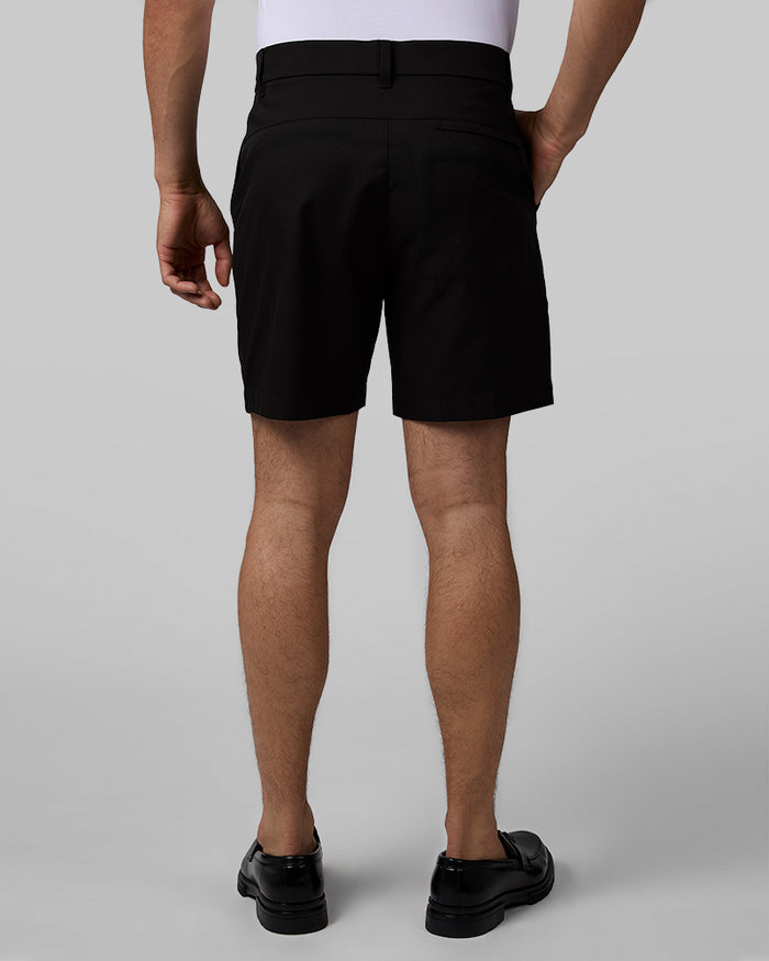 32 Degrees Black _ Men's Twill Tech 7" Short {model: Weston is 6"and wearing size M}{bottom}{right} {bottom}{right}