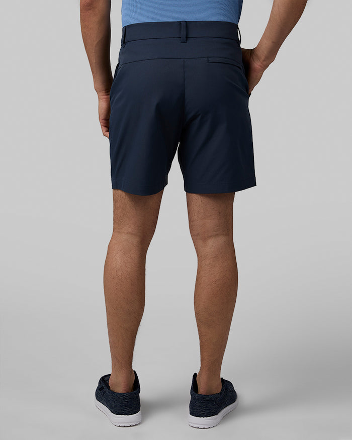 32 Degrees Blue Shade _ Men's Twill Tech 7" Short {model: Weston is 6"and wearing size M}{bottom}{right} {bottom}{right}