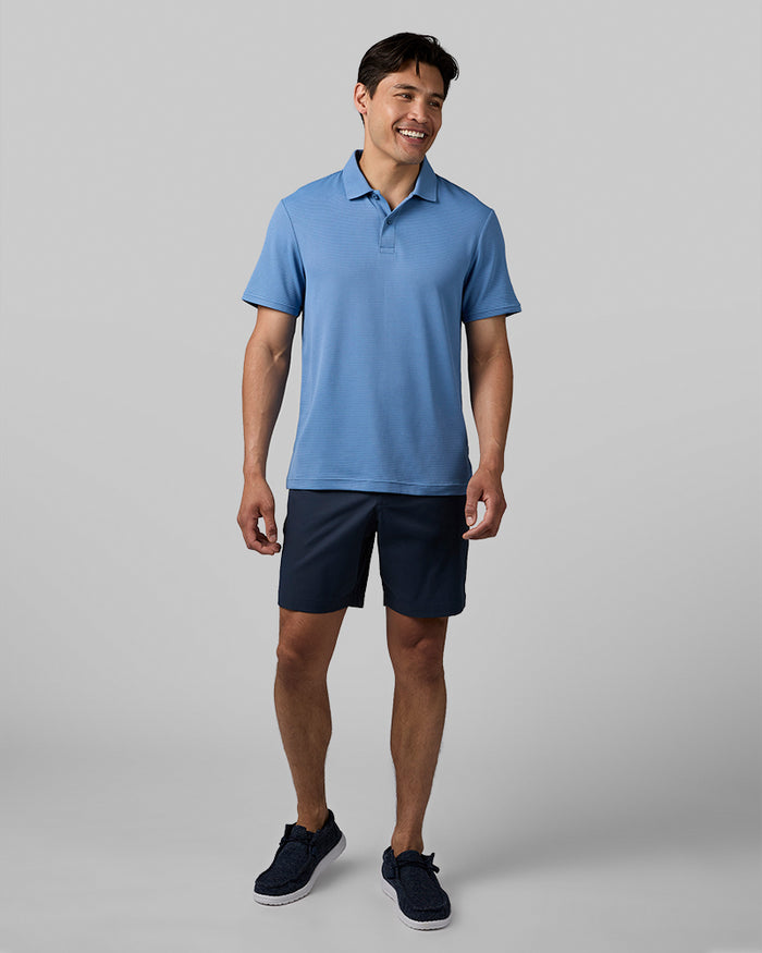 32 Degrees Blue Shade _ Men's Twill Tech 7" Short {model: Weston is 6"and wearing size M}{bottom}{right} {bottom}{right}