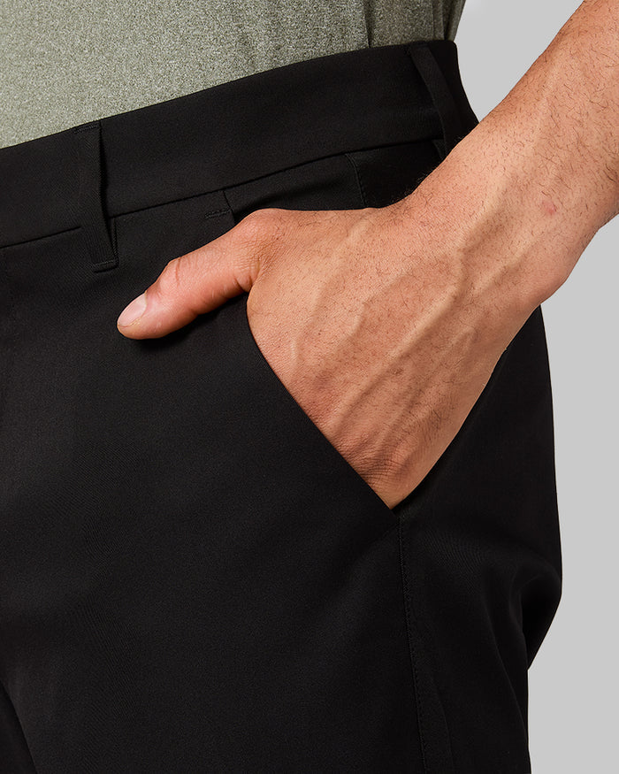 32 Degrees Black_ Twill Tech Pant {model: Quinten is 6'1", wearing size M}{bottom}{right} {bottom}{right}