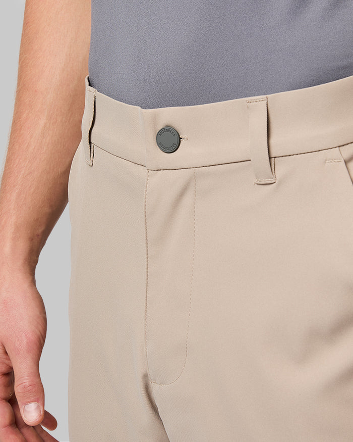 32 Degrees Sandstone_ Twill Tech Pant {model: David is 6'2", wearing size M}{bottom}{right} {bottom}{right}