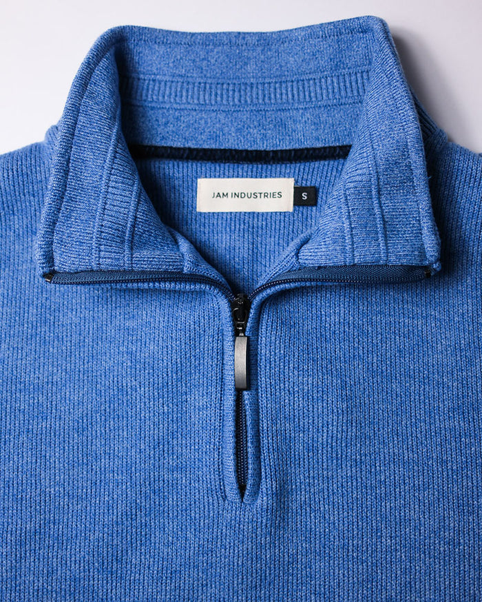 Merino Blend 1/4 Zip | Mylor Blue