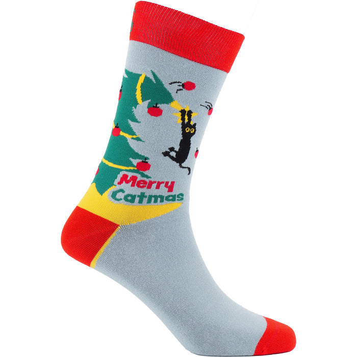 Merry Catmas Bamboo Socks