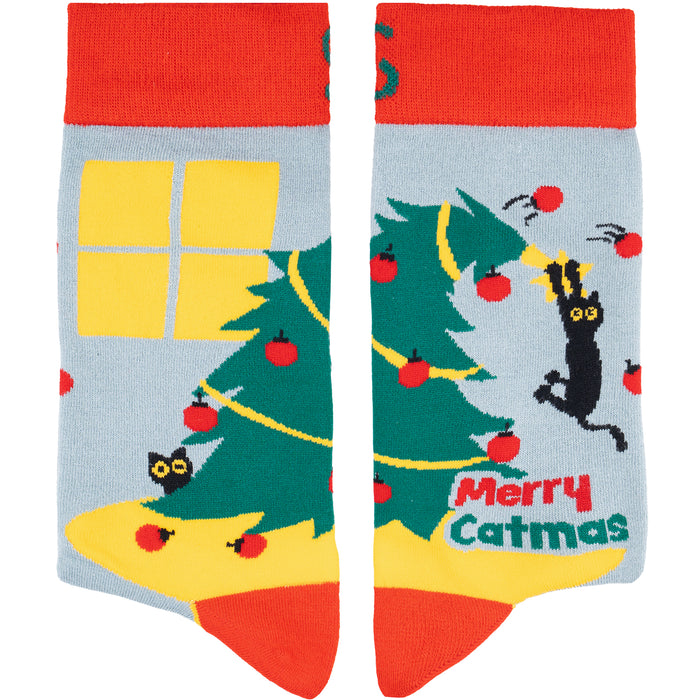 Merry Catmas Bamboo Socks
