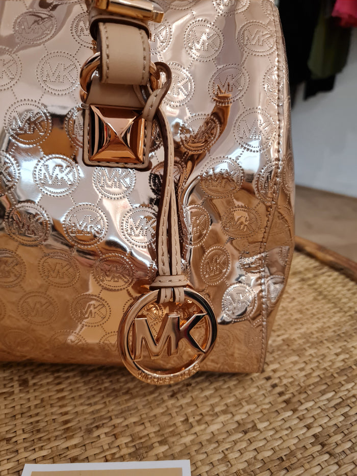Micheal Kors Rose Gold Metallic  Greyson Bag