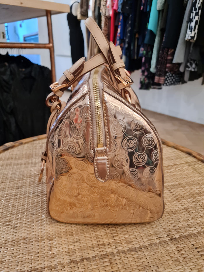 Micheal Kors Rose Gold Metallic  Greyson Bag