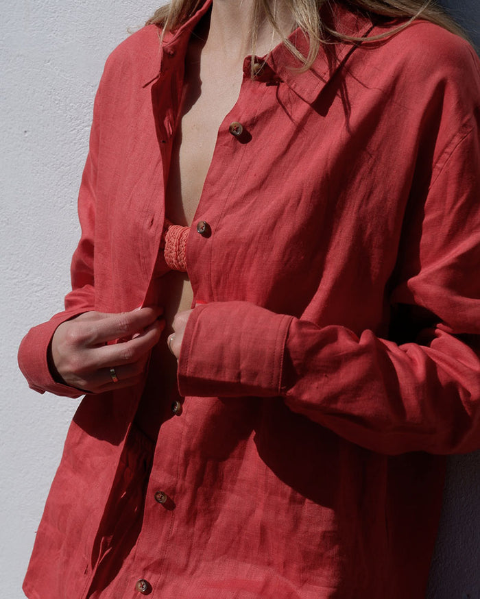 Milos Shirt | Terracotta