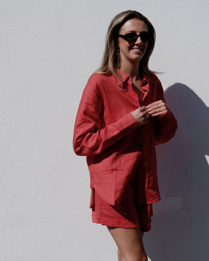 Milos Shirt | Terracotta