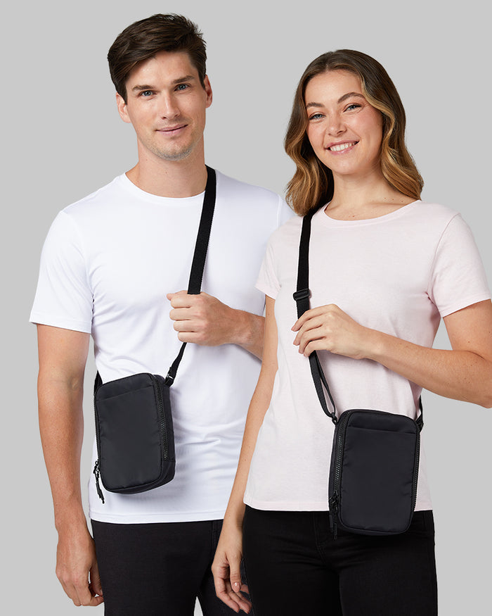 32 Degrees Black _ Mini Travel Crossbody Bag {bottom}{right}