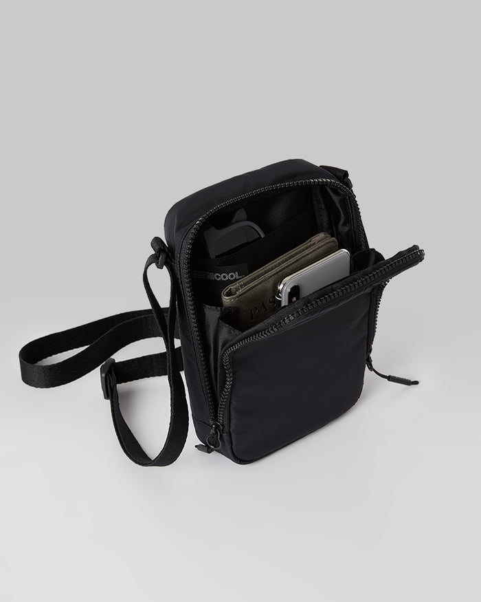 32 Degrees Black _ Mini Travel Crossbody Bag {bottom}{right}