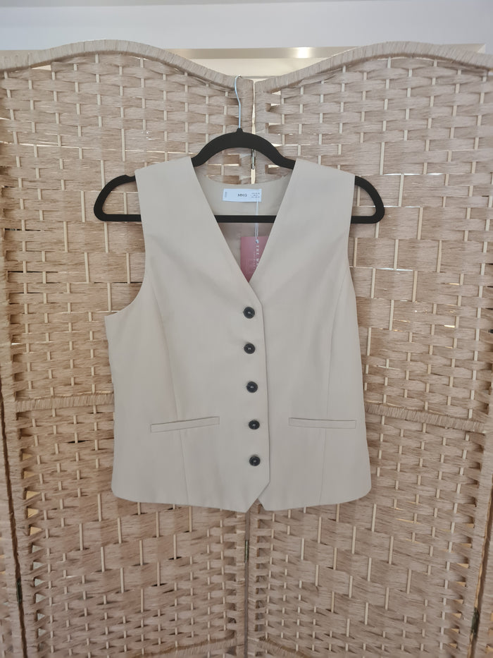MNG Beige waist coat  M