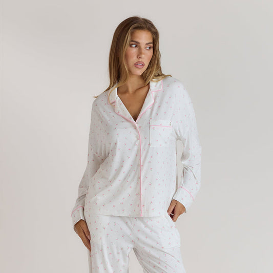 Modal Pyjama Shirt - Floral Print