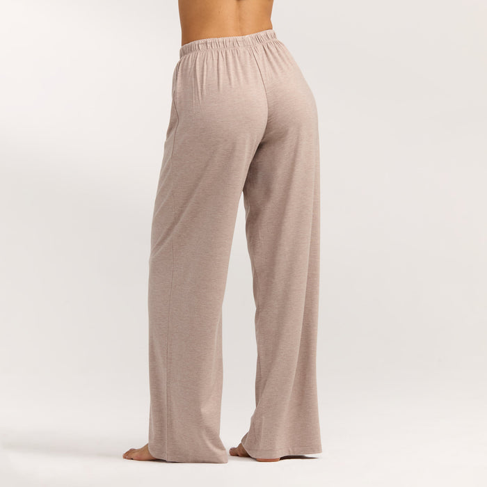 Modal Straight-Leg Pyjama Bottoms - Brown Marl
