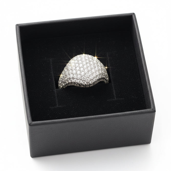 Moissanite Pavé Bubble Ring