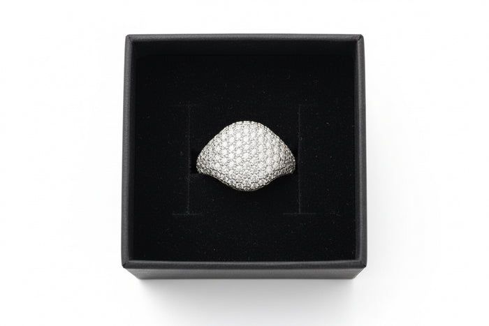 Moissanite Pavé Bubble Ring