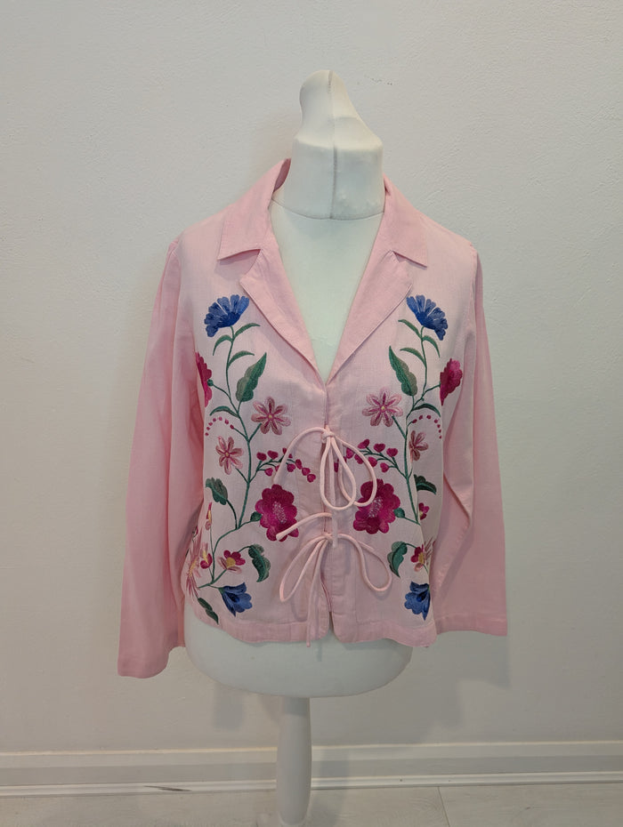 Monsoon Pink Floral Shirt L