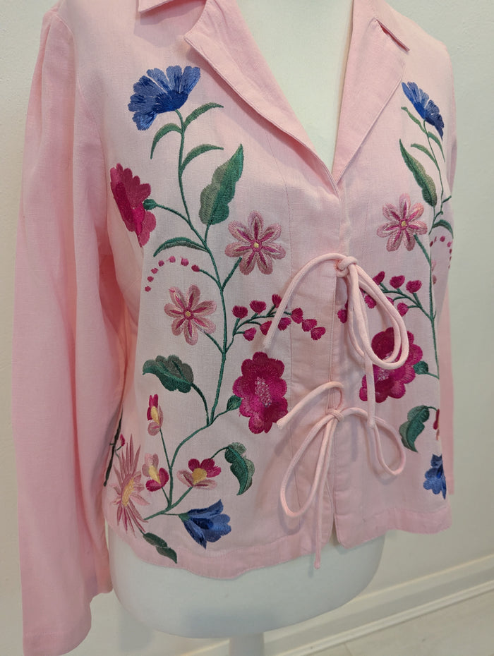 Monsoon Pink Floral Shirt L