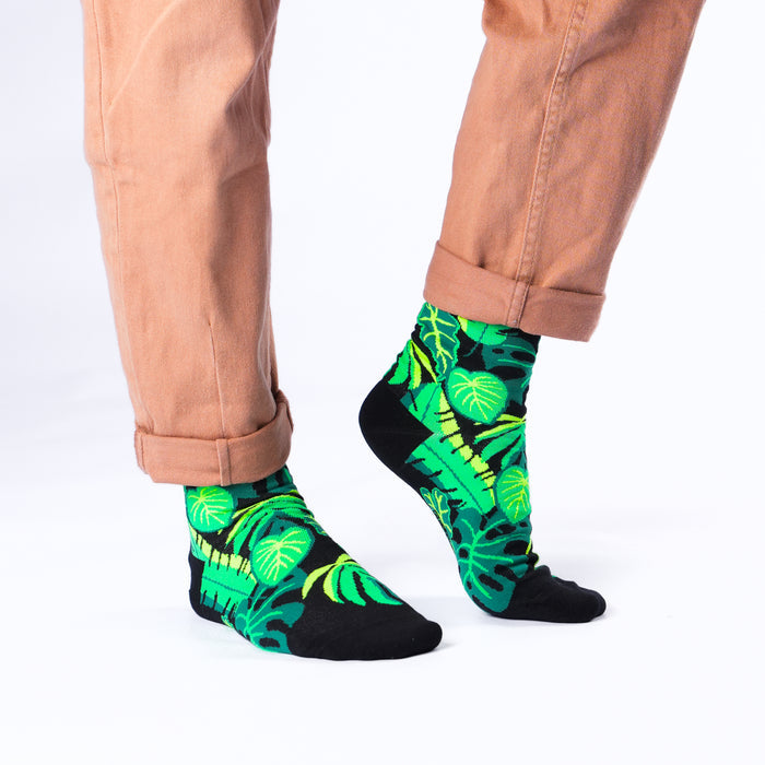 Monstera Cotton Socks