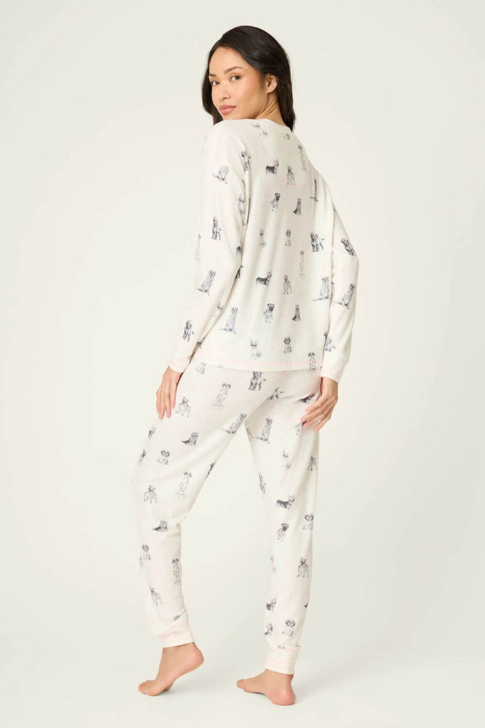 PJ Salvage My Dog is My Valentine Long Jogger PJ Set