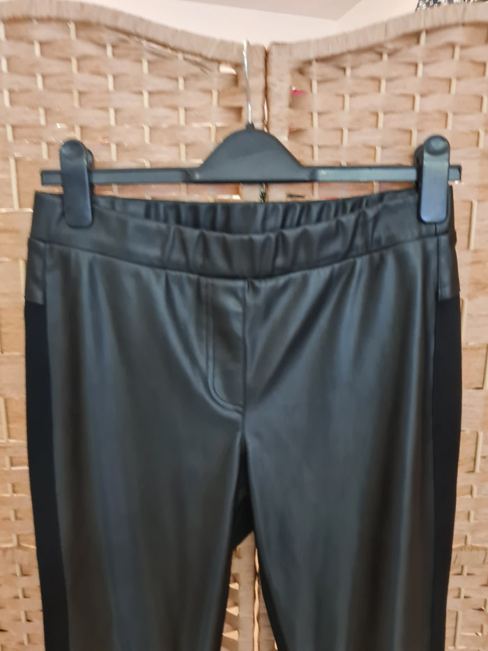 Naya black pleather leggings 10