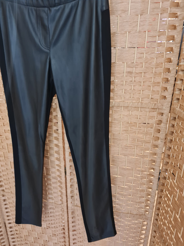 Naya black pleather leggings 10