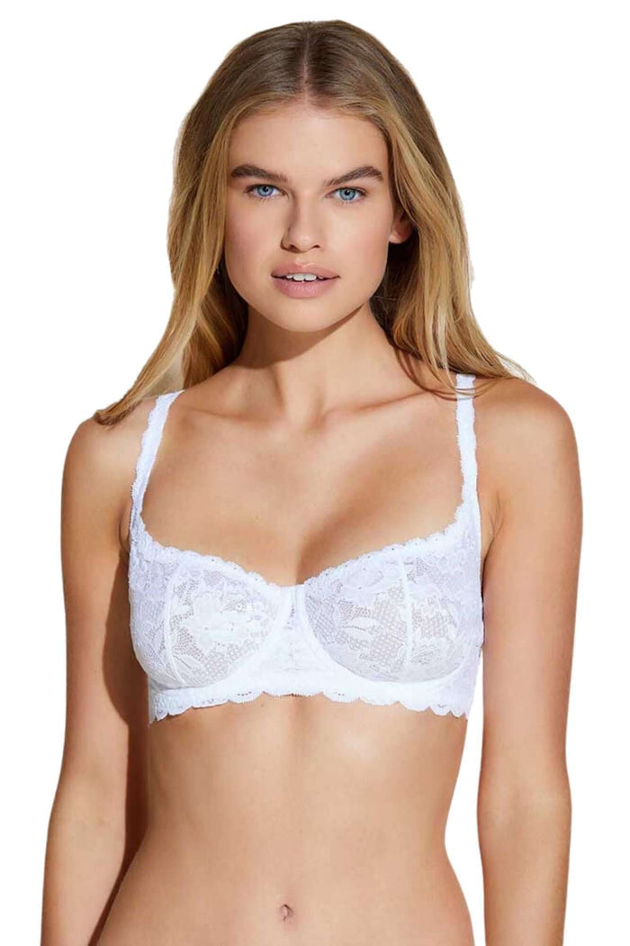 Never Say Never Balconette Bra White