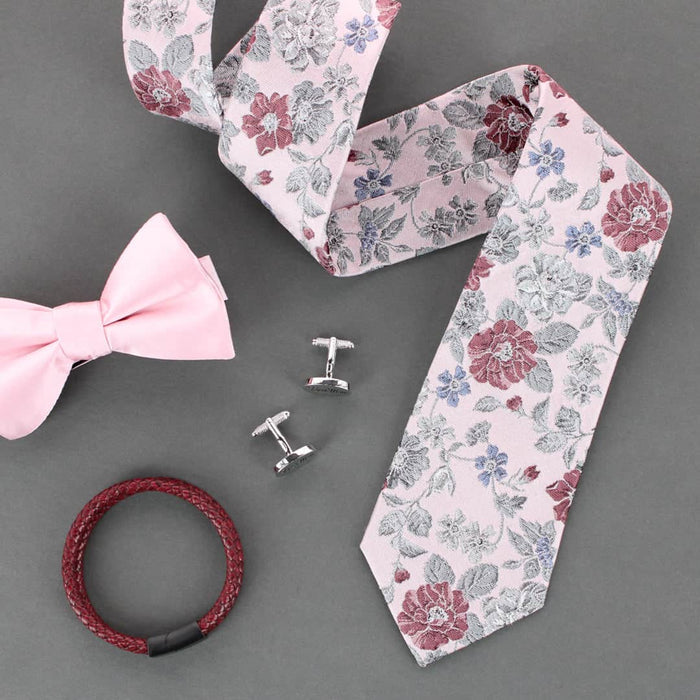 Pale Pink with Grey