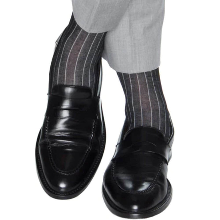 Black with Grey Stripe