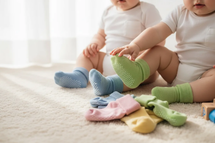 Non-Slip Green Socks 2 pack image 1