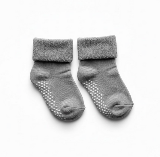 Non-Slip Grey Socks 2 Pack image 0