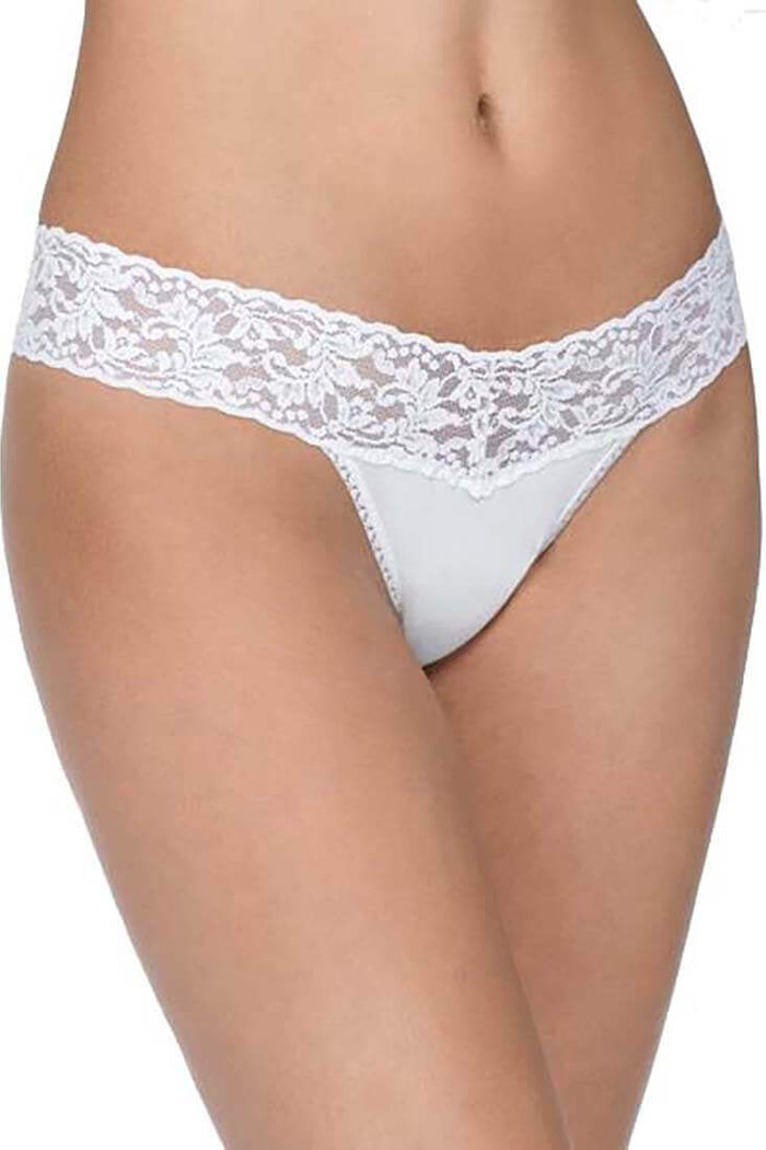 Hanky Panky Organic Cotton Low Rise Thong in White