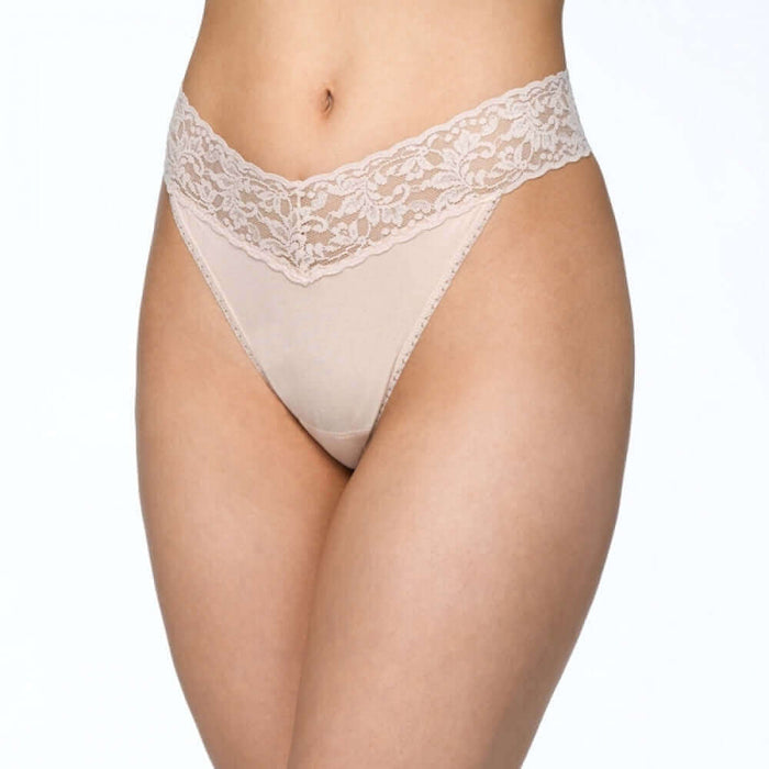 Hanky Panky Organic Cotton Original Rise Thong Color: Chai  at Petticoat Lane  Greenwich, CT