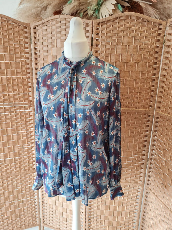 & Other Stories teal print shirt  8