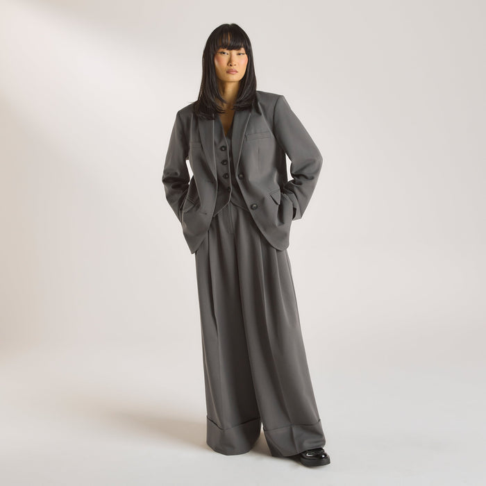 Oversized Blazer - Charcoal