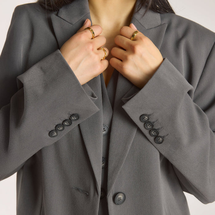 Oversized Blazer - Charcoal