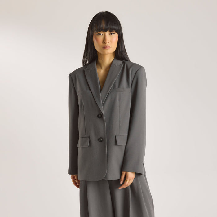 Oversized Blazer - Charcoal