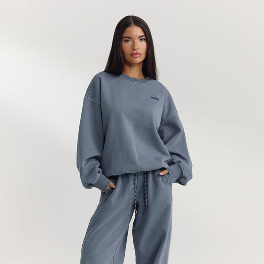 Oversized Jumper - Washed Blue